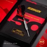 Šipky steel Red Dragon Darts 50 Years - Grizzly 4 25g 90% wolfram