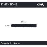 Šipky steel Red Dragon Defender 2 - 24g, 85% wolfram