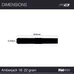 Sada steel šipek Red Dragon Amberjack 18 - 22g, 90% wolfram