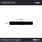 Sada steel šipek Red Dragon Amberjack 18 - 24g, 90% wolfram