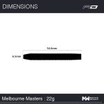 Šipky steel Red Dragon Peter Wright Melbourne Master 22g, 90% wolfram