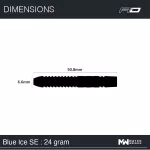 Šipky steel Red Dragon Gerwyn Price Blue Ice 24g, 90% wolfram