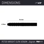 Šipky steel Red Dragon Peter Wright Snakebite Supa-Venom 24g, 90% wolfram