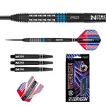 Sada steel šipek Red Dragon Vengeance Blue 22g, 90% wolfram