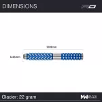 Šipky steel Red Dragon Gerwyn Price Glacier 22g, 90% wolfram