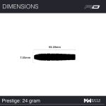 Šipky steel Red Dragon Luke Humphries Prestige 24g, 90% wolfram