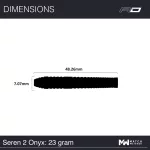 Šipky steel Red Dragon Seren 2 Onyx 23g, 90% wolfram