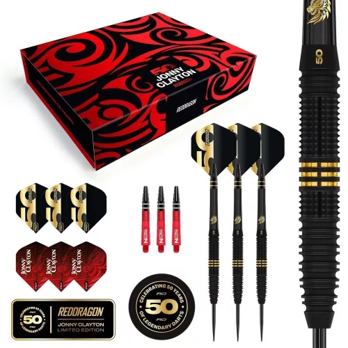 Šipky steel Red Dragon 50 Years Player Edition Jonny Clayton 22g 90% volfrám