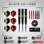 Šipky steel Red Dragon 50 Years Player Edition Jonny Clayton 22g 90% volfrám