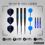 Šipky steel Red Dragon Amp Tapered 21g 90% wolfram