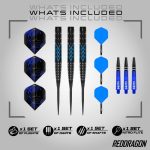 Šipky steel Red Dragon Amp Tapered 23g 90% wolfram