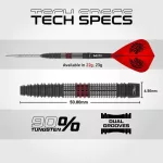 Šipky steel Red Dragon Jonny Clayton Hiraeth 23g SP 90% wolfram