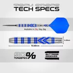 Šipky steel Red Dragon Gerwyn Price Gezzy Blue 23g SP 90% wolfram