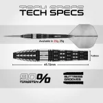 Šipky steel Red Dragon Recon Torpedo 25g SP 90% wolfram