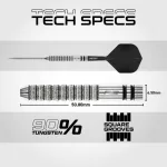 Šipky steel Red Dragon Gian Van Veen Tour Edition 21g SP 90% wolfram