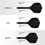 Harrows Solo černé integrované No6 letky a dlouhé násadky