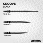 Hroty Winmau Switch Point Groove černé 40mm 3ks