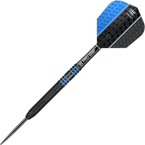 Šipky TARGET steel Vapor8 black 22g, modré, 80% wolfram