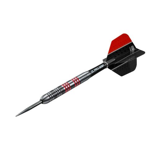 Šipky TARGET steel Vapor8 black 23g, červené, 80% wolfram
