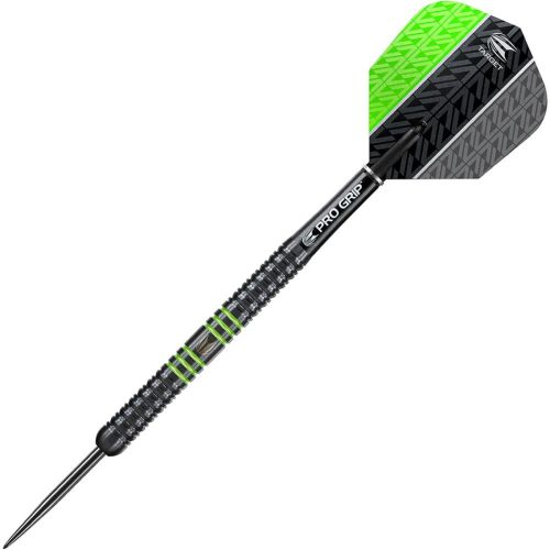 Šipky steel TARGET Vapor8 black 23g, zelené, 80% wolfram