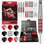 Šipky steel Target Stephen Bunting 22g brass + příslušenství 100ks sada