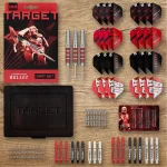 Šipky steel Target Stephen Bunting 22g brass + příslušenství 100ks sada