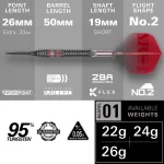 Šipky steel Target Nathan Aspinall 95K 22g SP 95% wolfram
