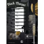 Šipky steel Target Japan Black Marque PW 23g SP, 90% wolfram