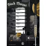 Šipky steel Target Japan Black Marque Chaos 23g SP, 90% wolfram