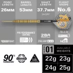 Šipky steel Target Bolide Envy 01 22g SP 90% wolfram