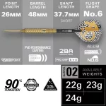 Šipky steel Target Bolide Envy 02 24g SP 90% wolfram