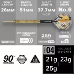 Šipky steel Target Bolide Envy 04 21g SP 90% wolfram