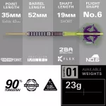 Šipky steel Target Luke Littler 23g SP, 90% wolfram, edice World Champion 2025