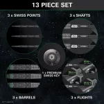 Šipky steel STAR WARS TARGET Tie Fighter 25g SP, 90% wolfram