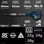 Šipky steel STAR WARS TARGET Mandalorian 26g SP 95% wolfram