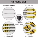 Šipky steel Target Buzz 03, 25g SP 90% wolfram