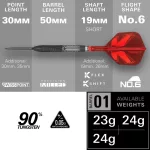 Šipky steel Target Shift 23g SP 90% wolfram