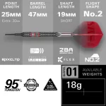 Šipky soft Target Nathan Aspinall 95K 18g 95% wolfram