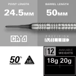 Šipky soft Target Group O 12 18g 50% wolfram