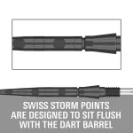 Kovové hroty Target Swiss Storm Onyx černé, 26mm - 3ks