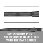 Kovové hroty Target Swiss Storm Onyx černé, 30mm - 3ks