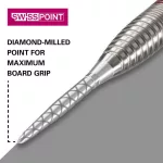 Hroty na steel šipky TARGET Swiss Point Storm Diamond 30mm, stříbrné - 3ks