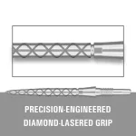 Hroty na steel šipky TARGET Swiss Point Storm Diamond 30mm, stříbrné - 3ks