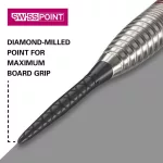 Hroty na steel šipky TARGET Swiss Point Storm Diamond 26mm, černé - 3ks