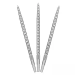 Kovové hroty Target Swiss Diamond Pro stříbrné, 40mm - 3ks