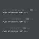 Náhradní hroty na steel šipky Target Swiss Storm Surge stříbrné, 26mm - 3ks