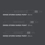 Náhradní hroty na steel šipky Target Swiss Storm Surge stříbrné, 30mm - 3ks