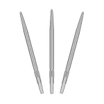 Náhradní hroty na steel šipky Target Swiss SLK stříbrné, 35mm - 3ks