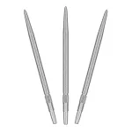 Náhradní hroty na steel šipky Target Swiss SLK stříbrné, 42mm - 3ks