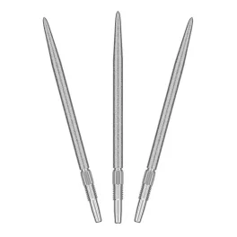 Náhradní hroty na steel šipky Target Swiss SLK stříbrné, 42mm - 3ks